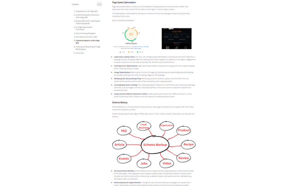 Collage of images, videos, and infographics with text bubbles containing keywords