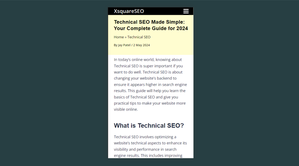 Mobile SEO Friendly Design Content Creation