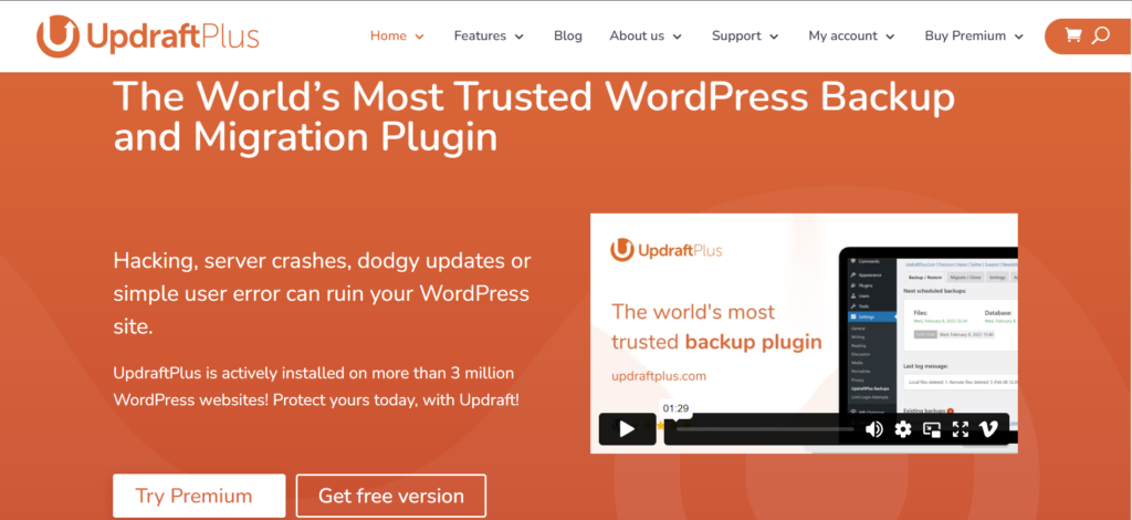 updraft plus wordpress plugin