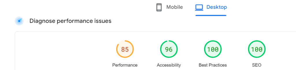 website speed