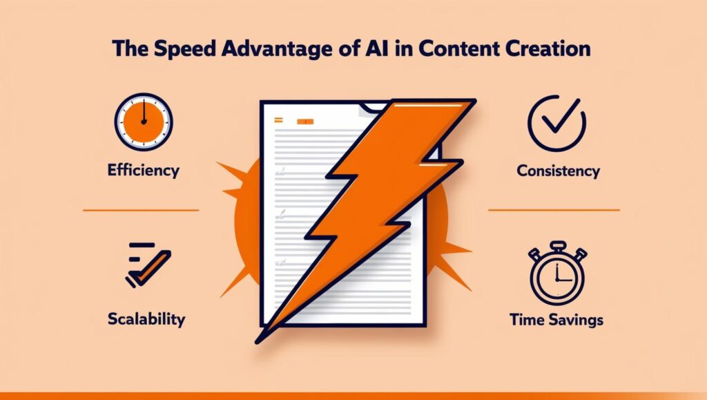 The Speed Advantage of AI in Content Creation