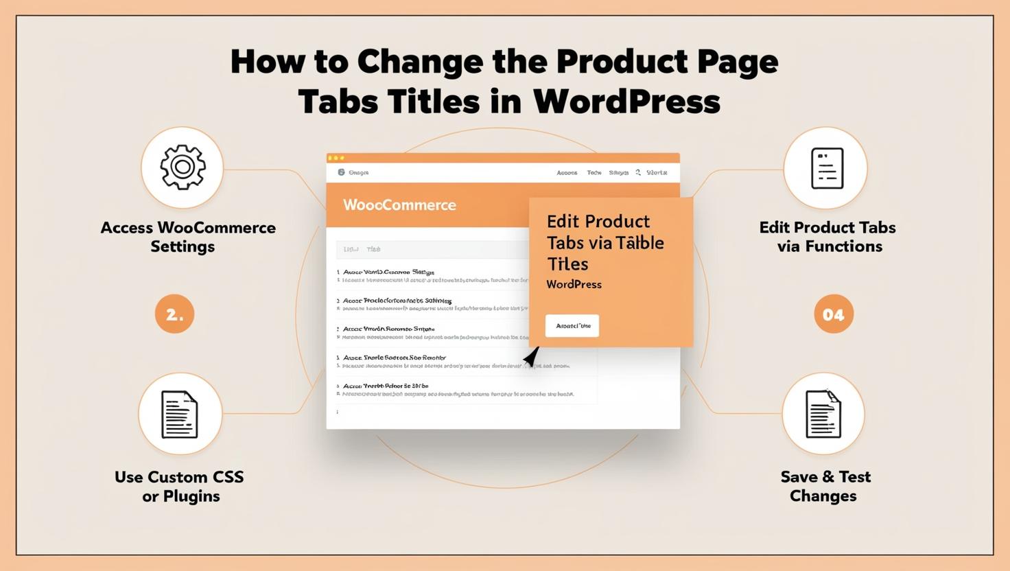 how to change the product page tabs titles in wordpress
