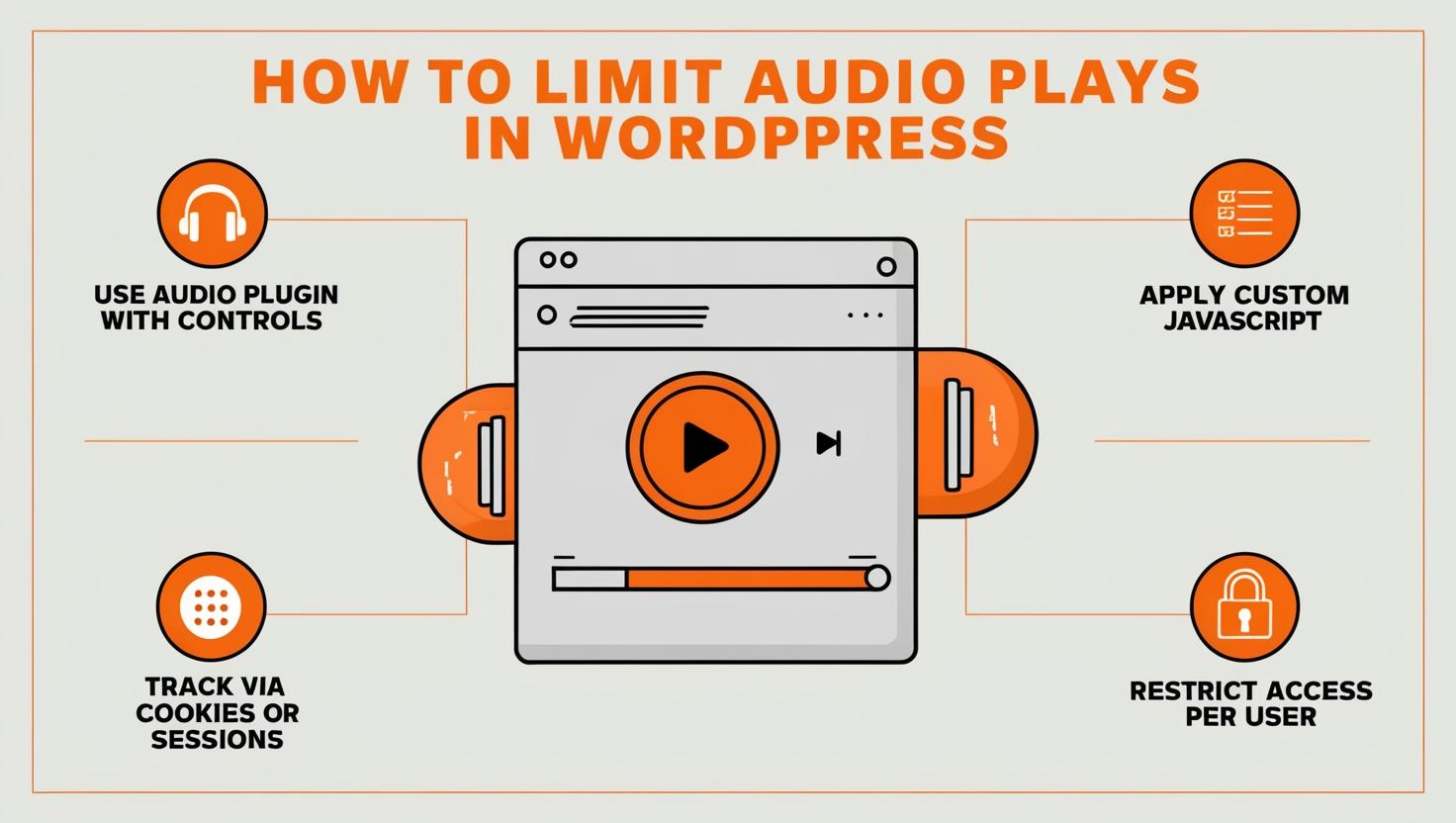 how to limit audio plays in wordpress