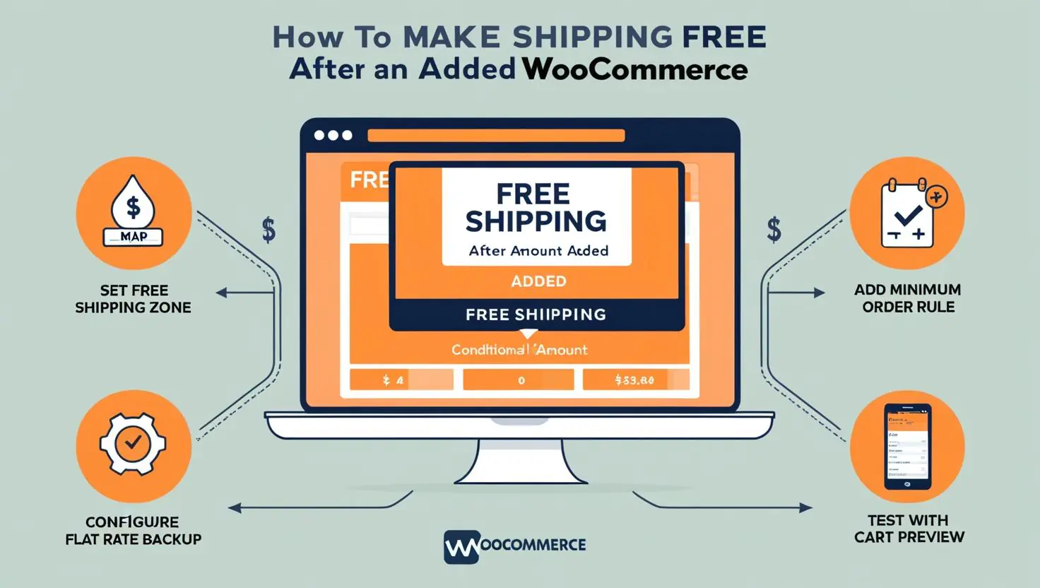 how to make shipping free after amount added woocommerce