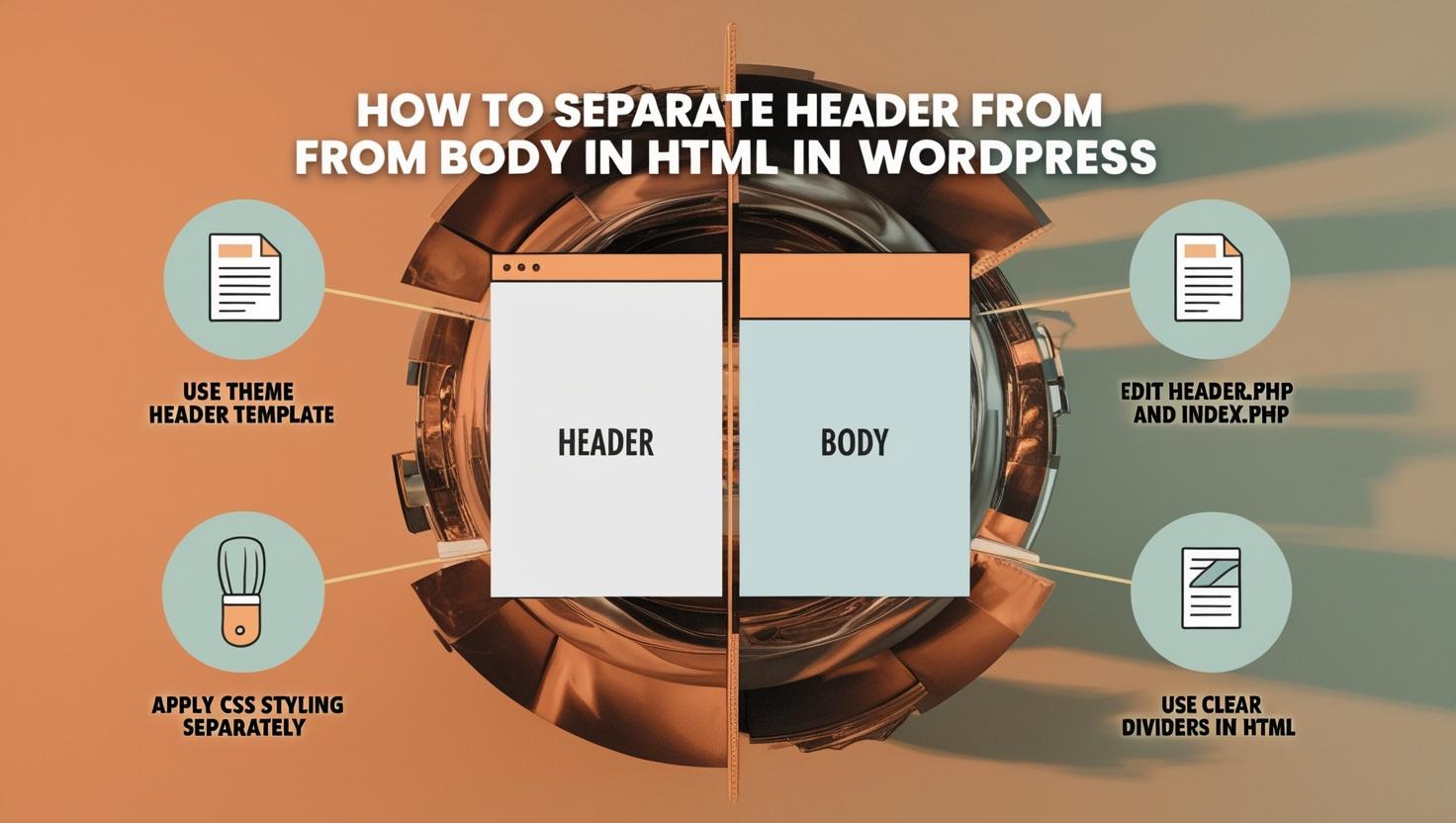 how to separate header from body in html in wordpress