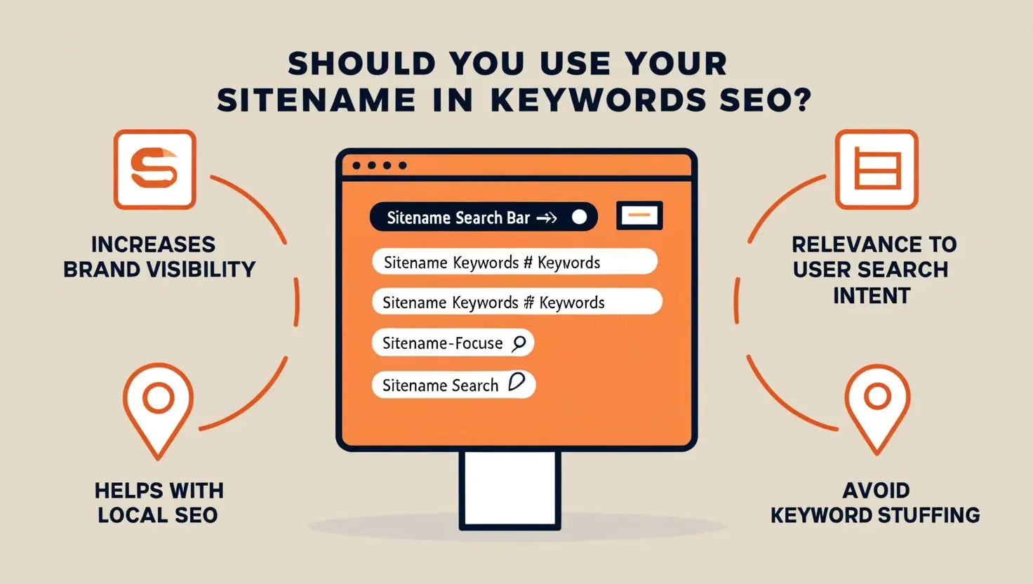 should you use your sitename in keywords seo