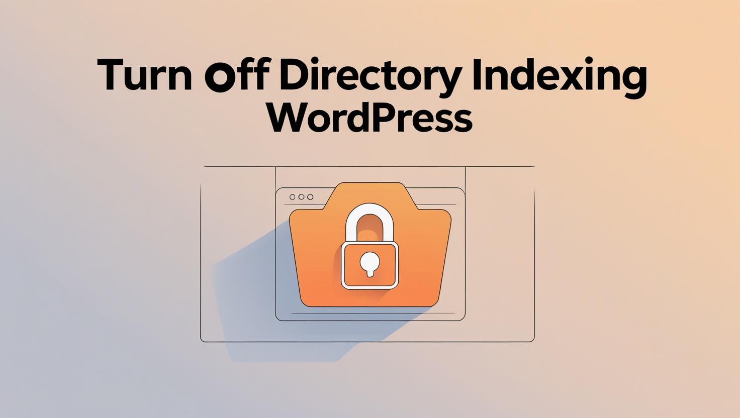 Can directory indexing be turned off on WordPress