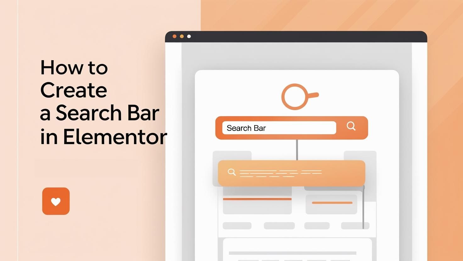 how to create a search bar in elementor