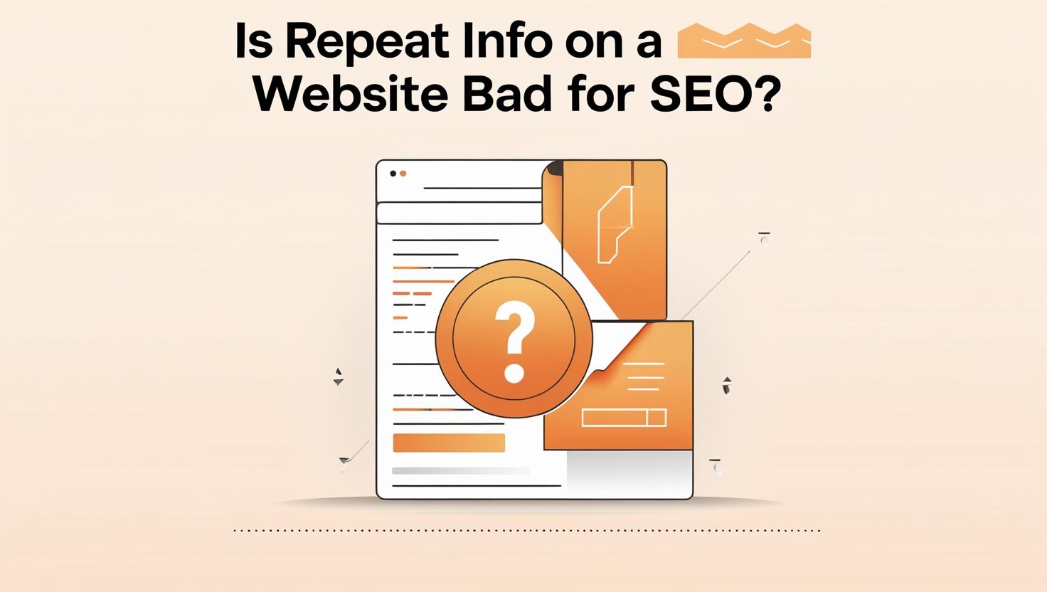 is repeat info on a website bad for seo