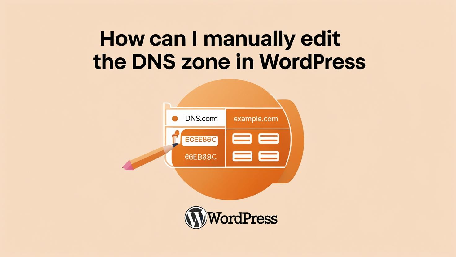 How can I manually edit the DNS zone in WordPress?