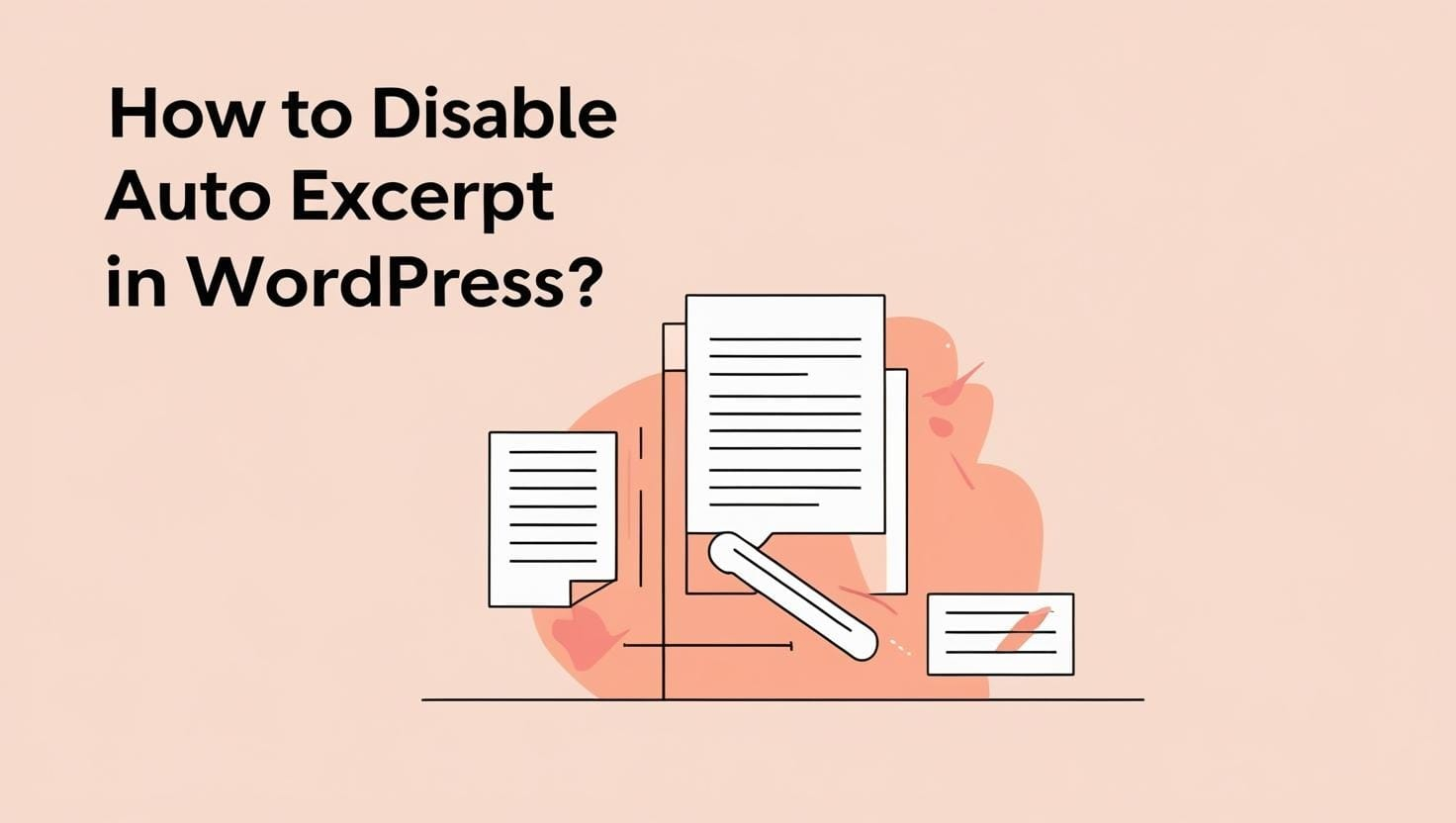 How to disable auto excerpt in WordPress?