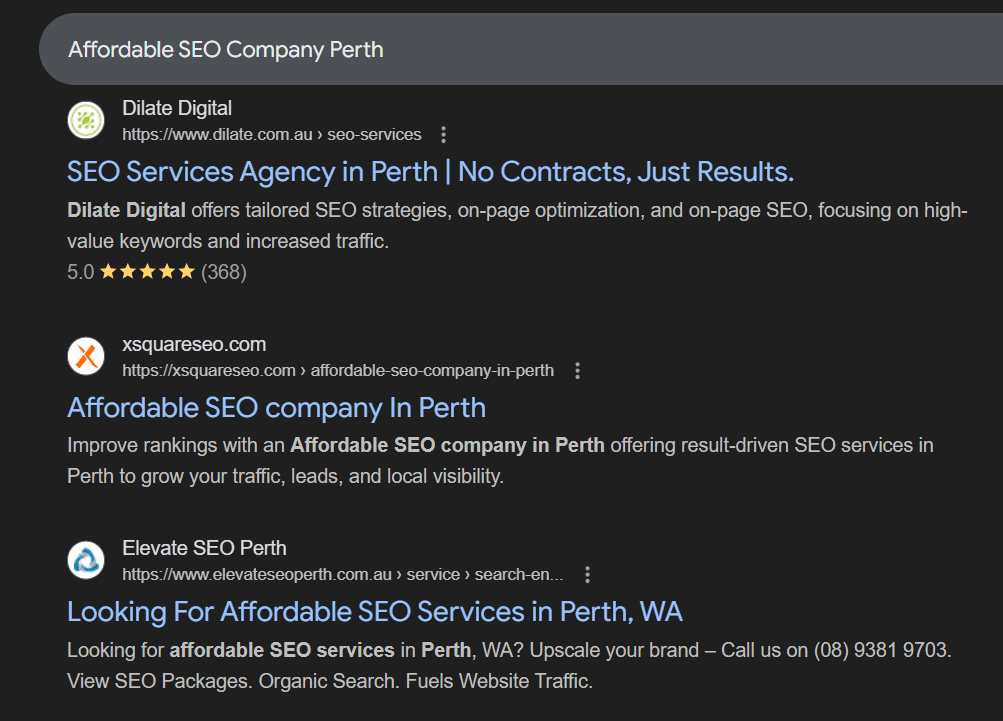 Affordable SEO Company Perth