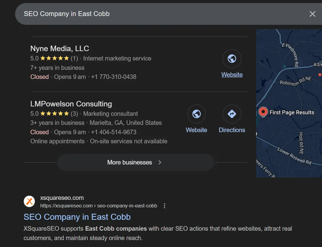 SEO Company in East Cobb