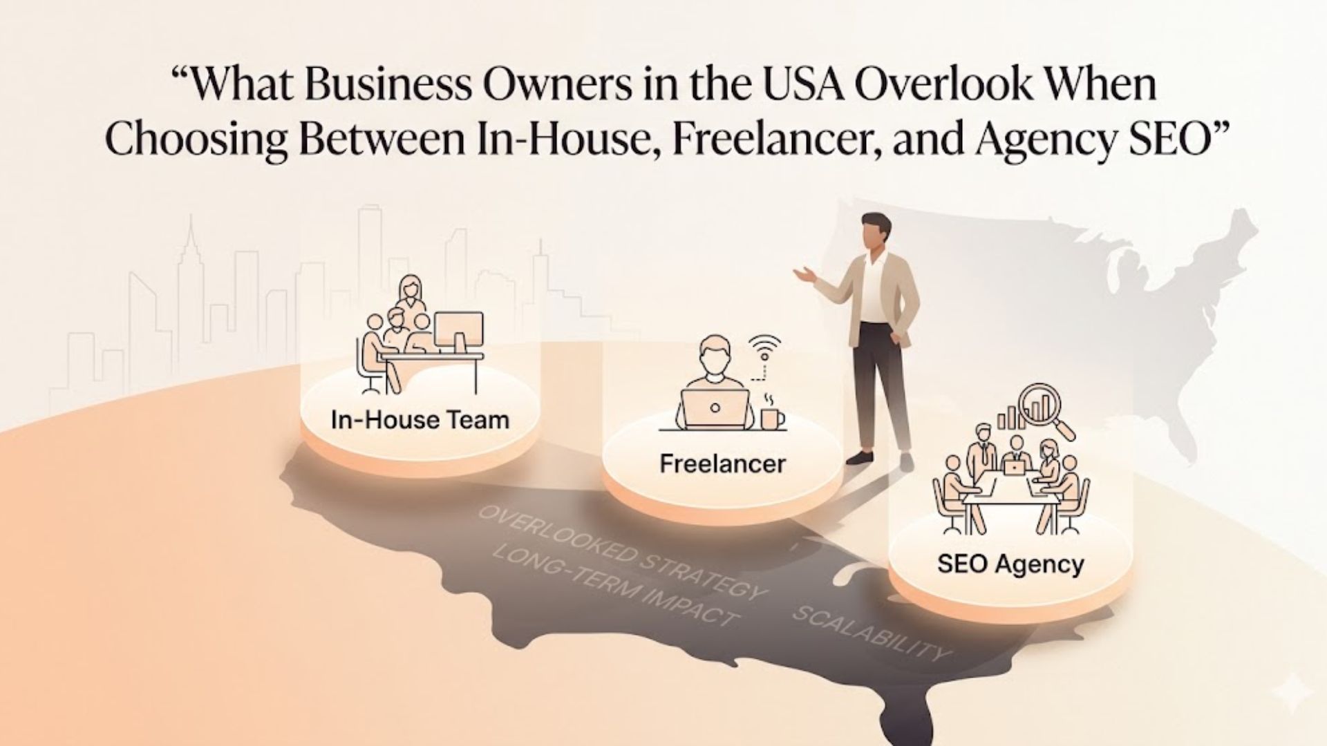 What Business Owners in the USA Overlook When Choosing Between In-House, Freelancer, and Agency SEO