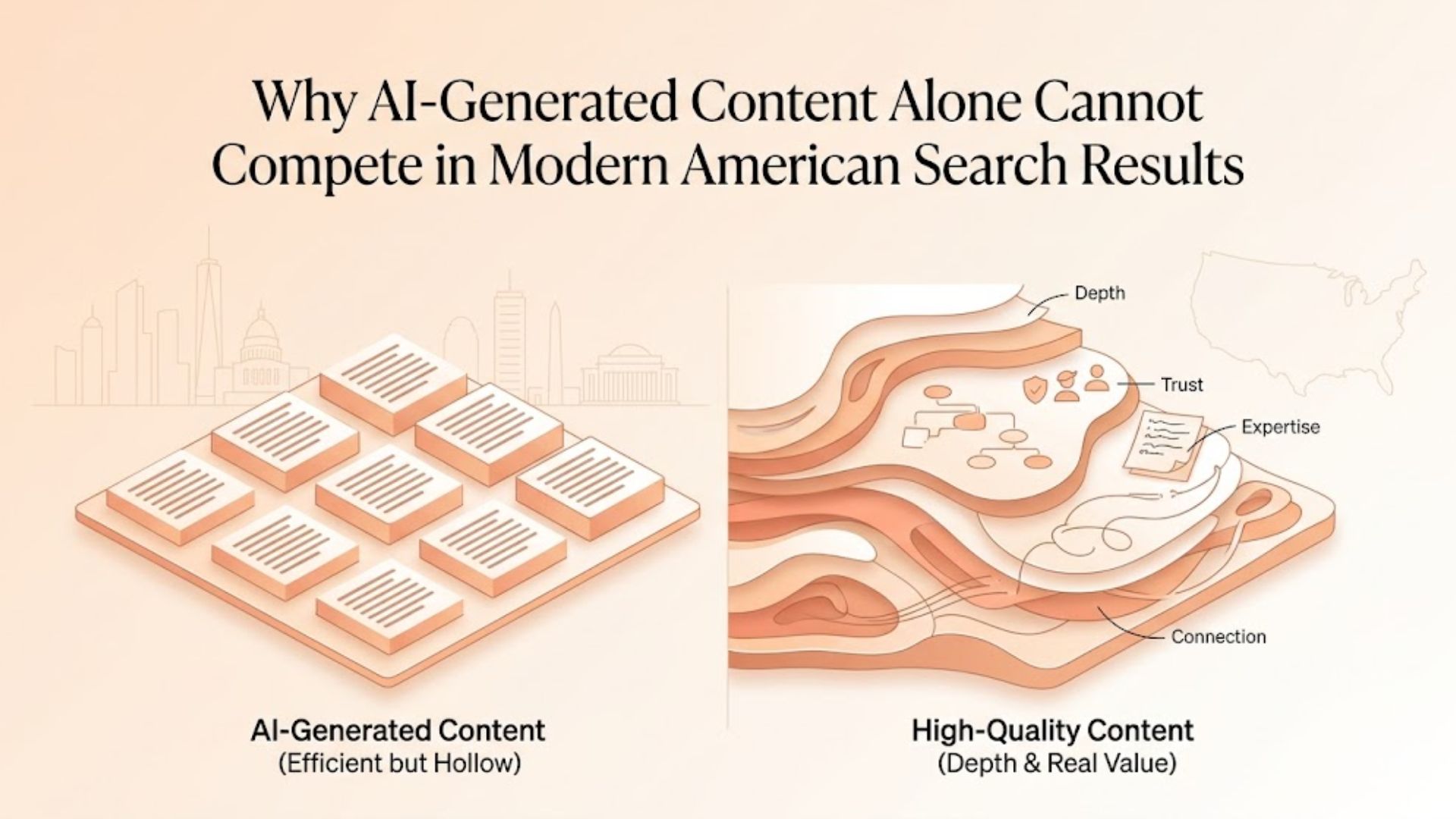Why AI-Generated Content Alone Cannot Compete in Modern American Search Results